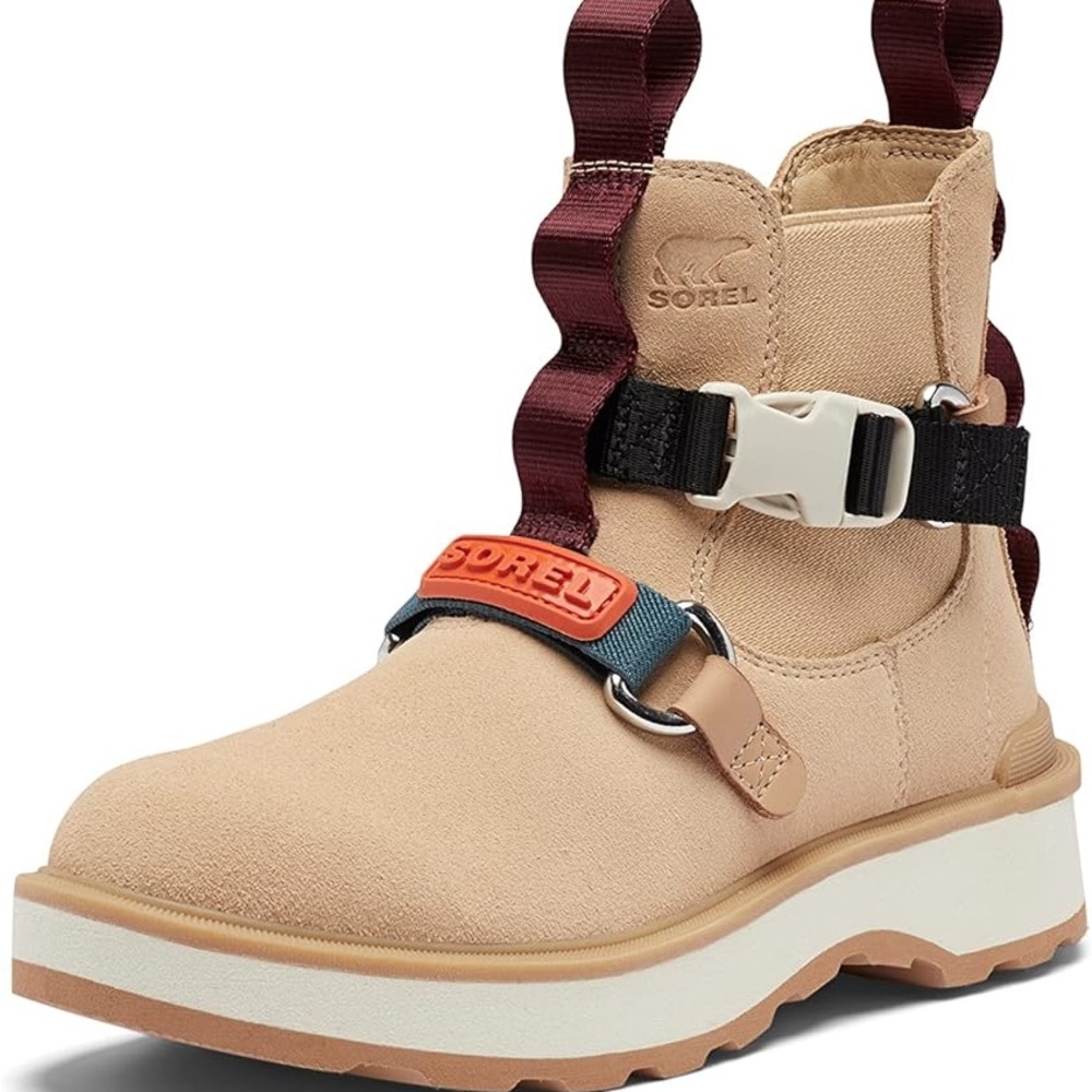NEW Sorel Hi-Line EQ Waterproof Chelsea Boots Sneakers Ceramic Chalk 8.